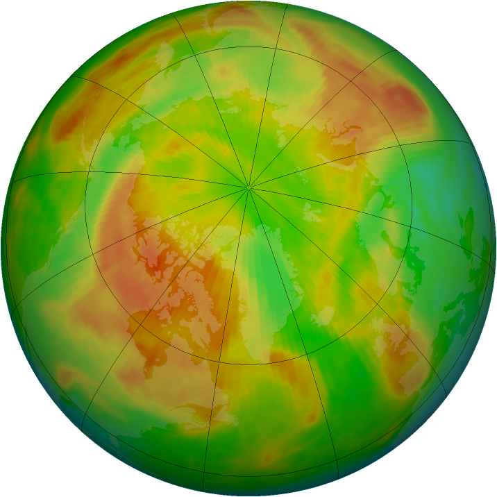 Arctic ozone map for 21 May 1983